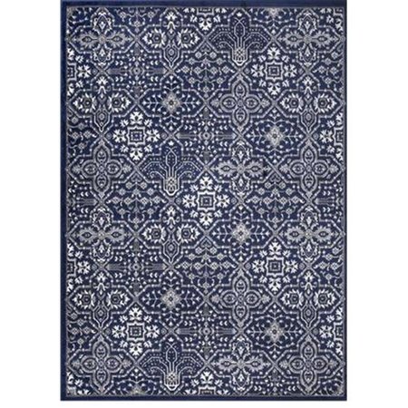 CONCORD GLOBAL TRADING Concord Global Trading 69153 3 x 4 ft. Jefferson Athens Rectangle Area Rug; Navy 69153